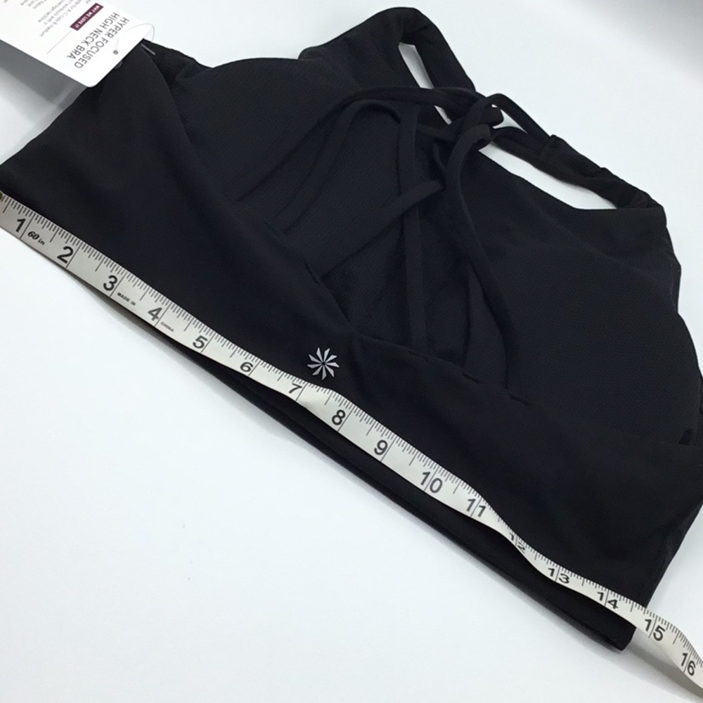 NWT Athleta Black High Neck Hyper Focused Bra - Picture 9 of 12